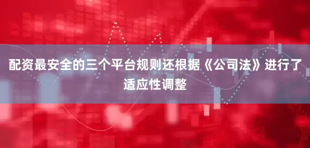 配资最安全的三个平台规则还根据《公司法》进行了适应性调整